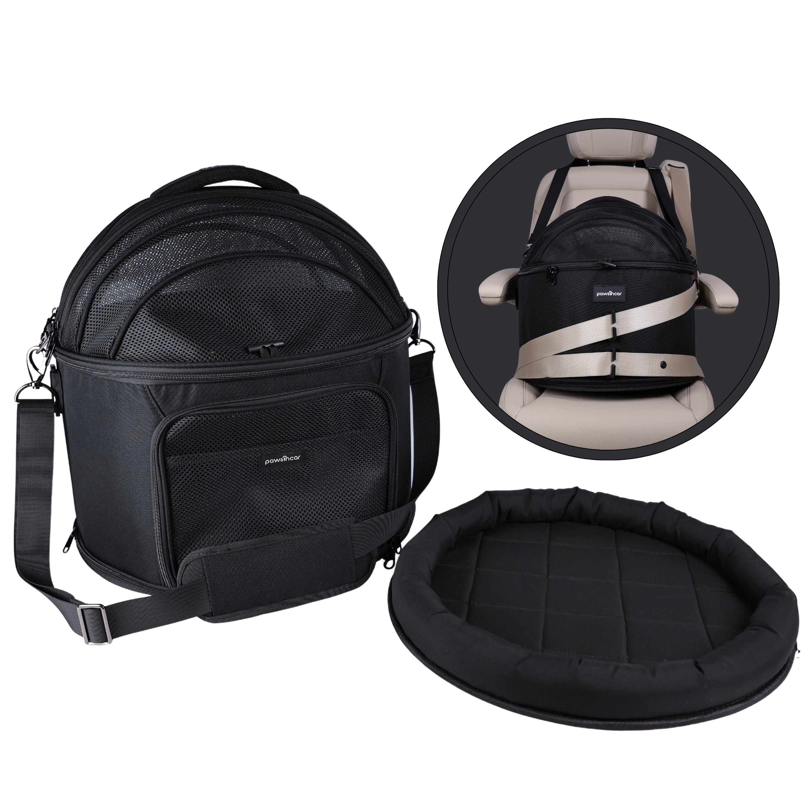 Pawsincar Crash-Tested Small Dog Car Seat