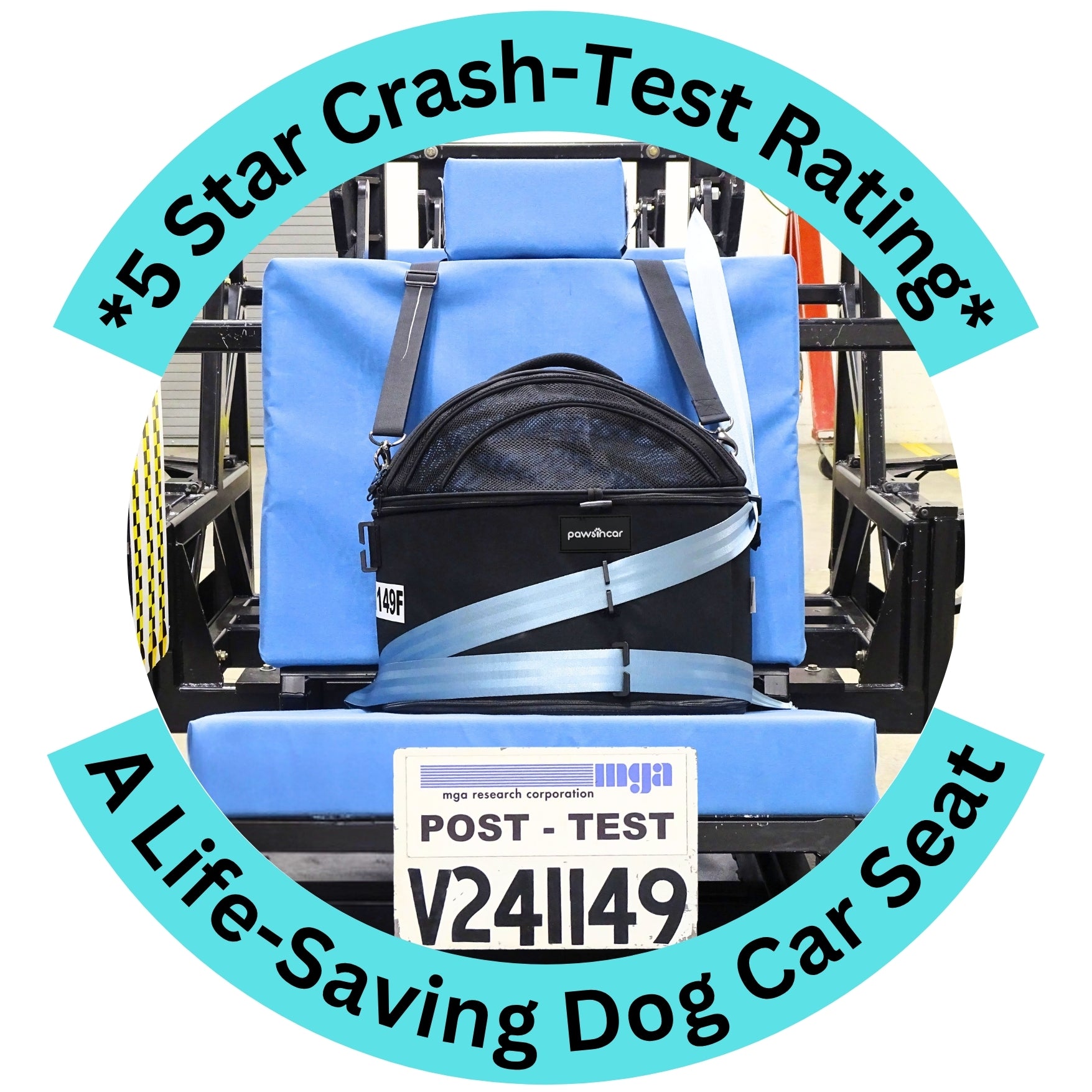 Pawsincar Crash-Tested Small Dog Car Seat