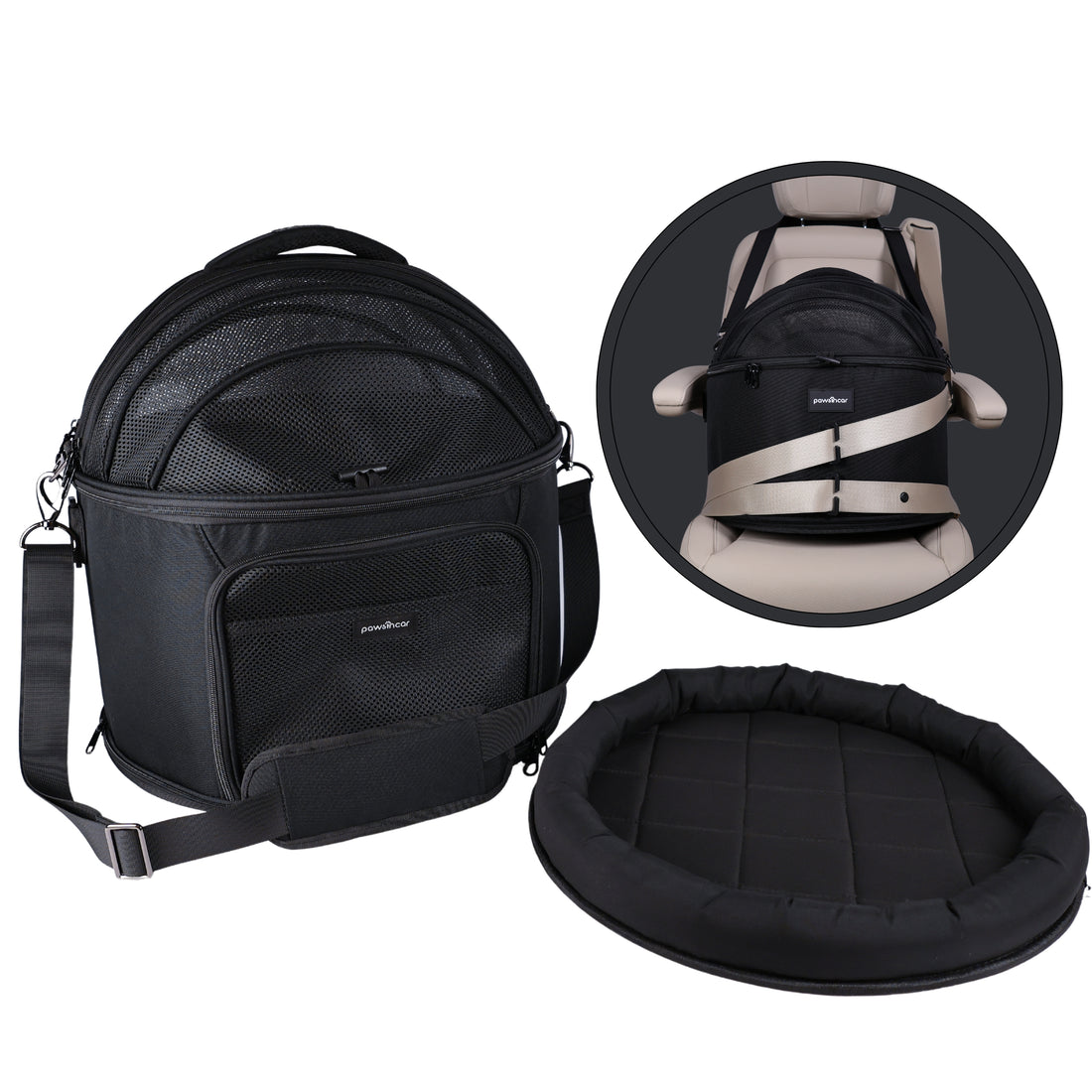 Pawsincar Crash-Tested Small Dog Car Seat